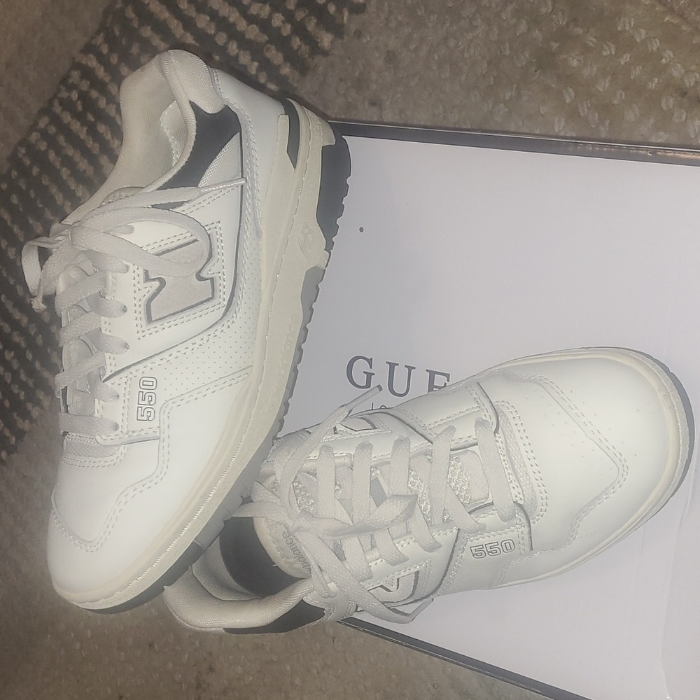 New Balance White and Black Sneakers